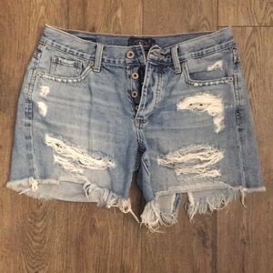Lucky Brand "The Boyfriend Short" Denim Jean Distressed Shorts Women's sz 2 / 26